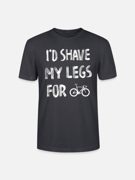 I'd shave my legs for race bikes - Stanley/Stella Unisex Bio-T-Shirt CRAFTER - Dunkles Graublau