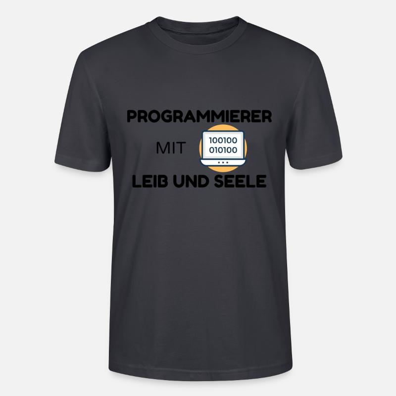 Programmierer mit Leib und Seele - Stanley/Stella Unisex Bio-T-Shirt CRAFTER - Dunkles Graublau