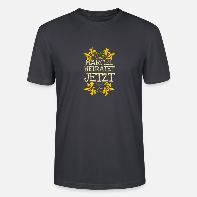 Bachelor Marcel - Stanley/Stella Unisex Bio-T-Shirt CRAFTER - Dunkles Graublau