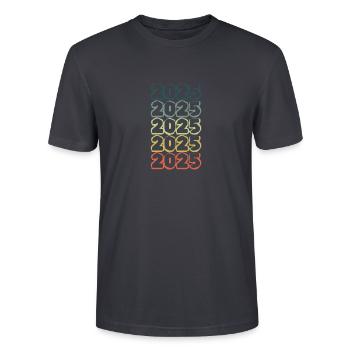 Retro 2025 - Stanley/Stella Unisex Bio-T-Shirt CRAFTER - Dunkles Graublau - Vorne - Alina (178cm) & Michal (187cm)