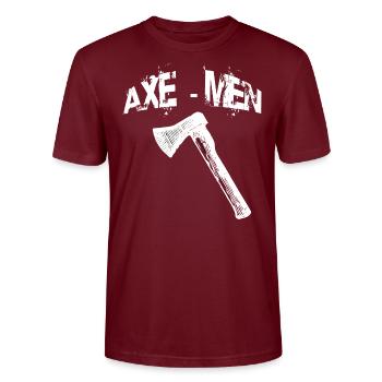 Ax Men - Stanley/Stella CRAFTER Unisex Organic T-Shirt - burgundy - Front - Alina (178cm) & Michal (187cm)