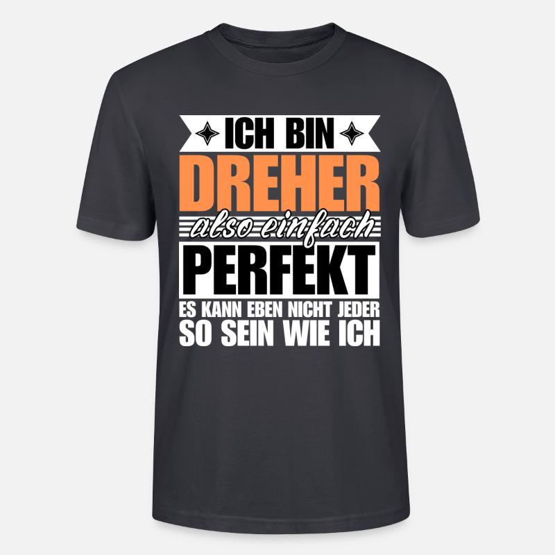 Perfekter Dreher - Stanley/Stella Unisex Bio-T-Shirt CRAFTER - Dunkles Graublau