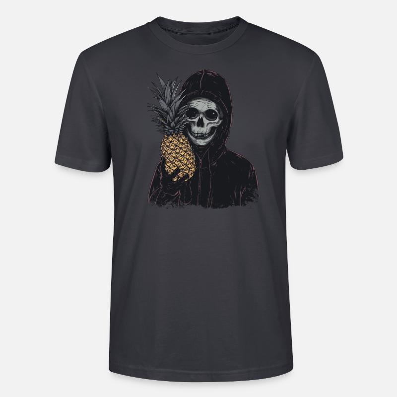 Ananas Horror Schädel - Stanley/Stella Unisex Bio-T-Shirt CRAFTER - Dunkles Graublau