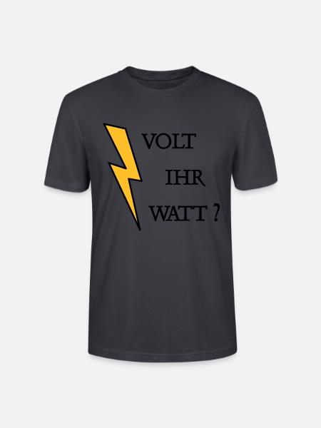 Volt Ihr Watt - Stanley/Stella Unisex Bio-T-Shirt CRAFTER - Dunkles Graublau