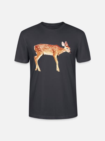Deer Bambi - Stanley/Stella CRAFTER Unisex Organic T-Shirt - India Ink Grey