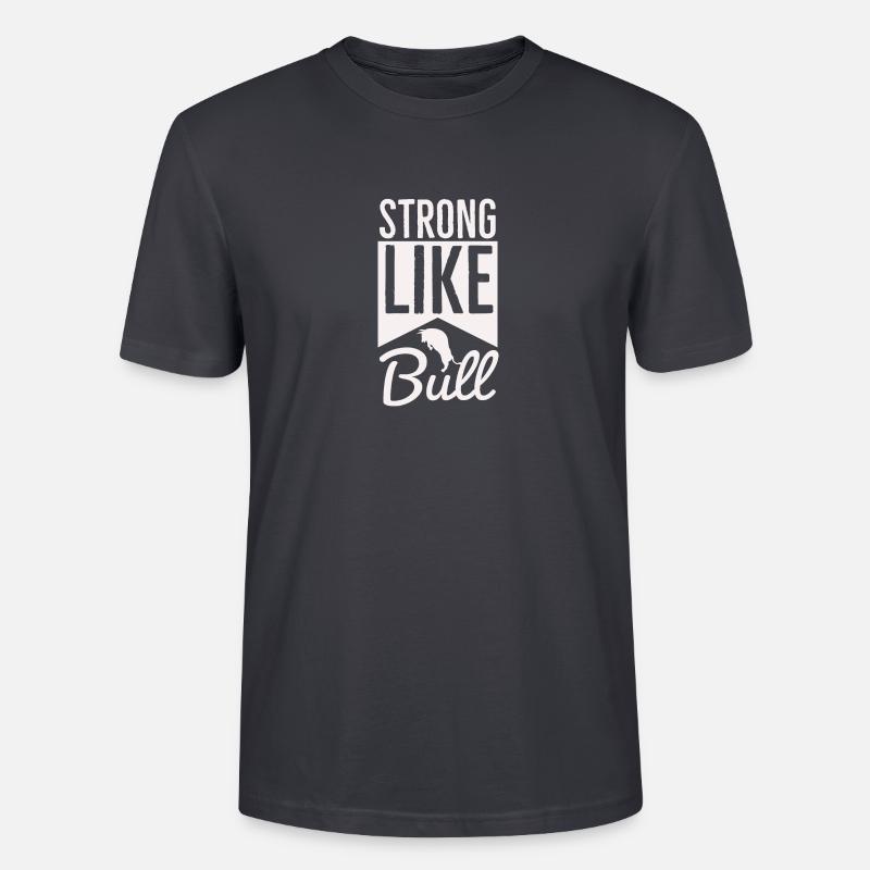 Strong Like Bull - Trainingsroutine - Stanley/Stella Unisex Bio-T-Shirt CRAFTER - Dunkles Graublau