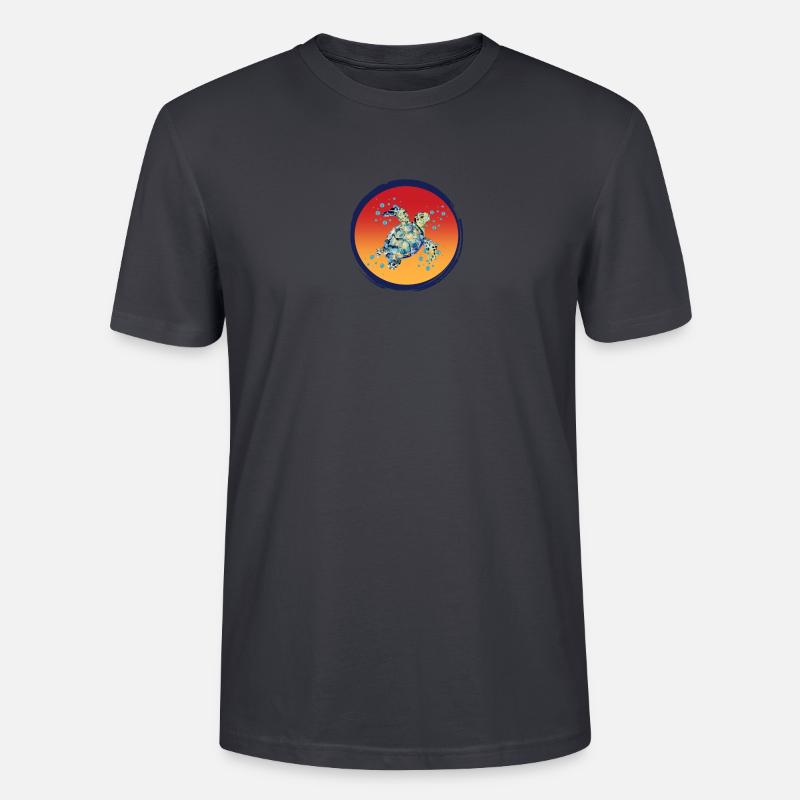 Turtle_Harmony - Stanley/Stella Unisex Bio-T-Shirt CRAFTER - Dunkles Graublau
