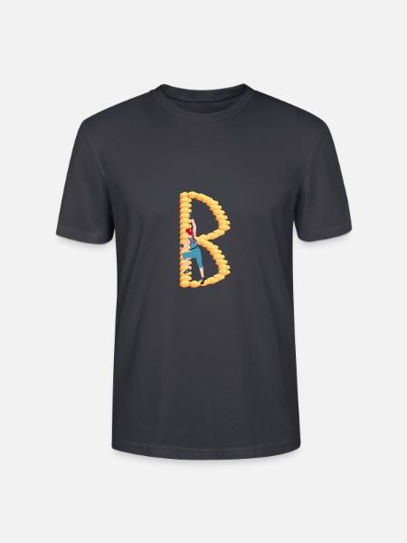 Klettern, Boulder, Sportklettern, Kletterwand, Top - Stanley/Stella Unisex Bio-T-Shirt CRAFTER - Dunkles Graublau