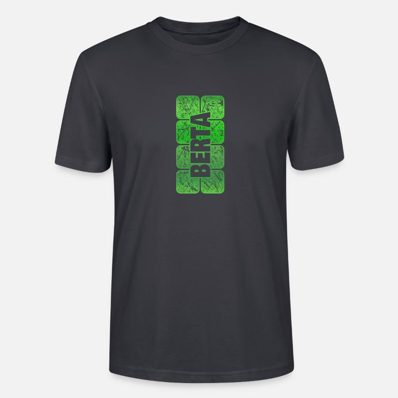 Mädchenname Berta - Stanley/Stella Unisex Bio-T-Shirt CRAFTER - Dunkles Graublau