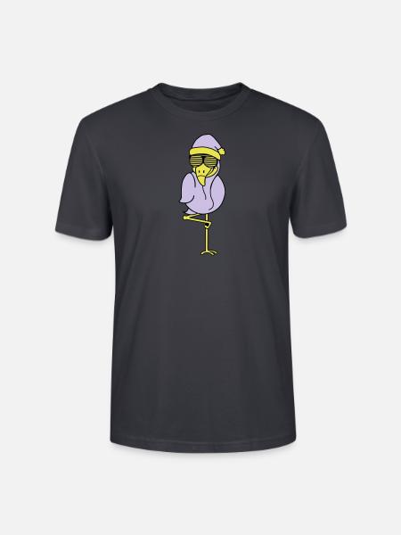 flamingo weihnachtsmann - Stanley/Stella Unisex Bio-T-Shirt CRAFTER - Dunkles Graublau