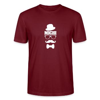 Cadeau pour Michi - T-shirt bio CRAFTER Stanley Stella Unisexe - bordeaux - Devant - Alina (178cm) & Michal (187cm)