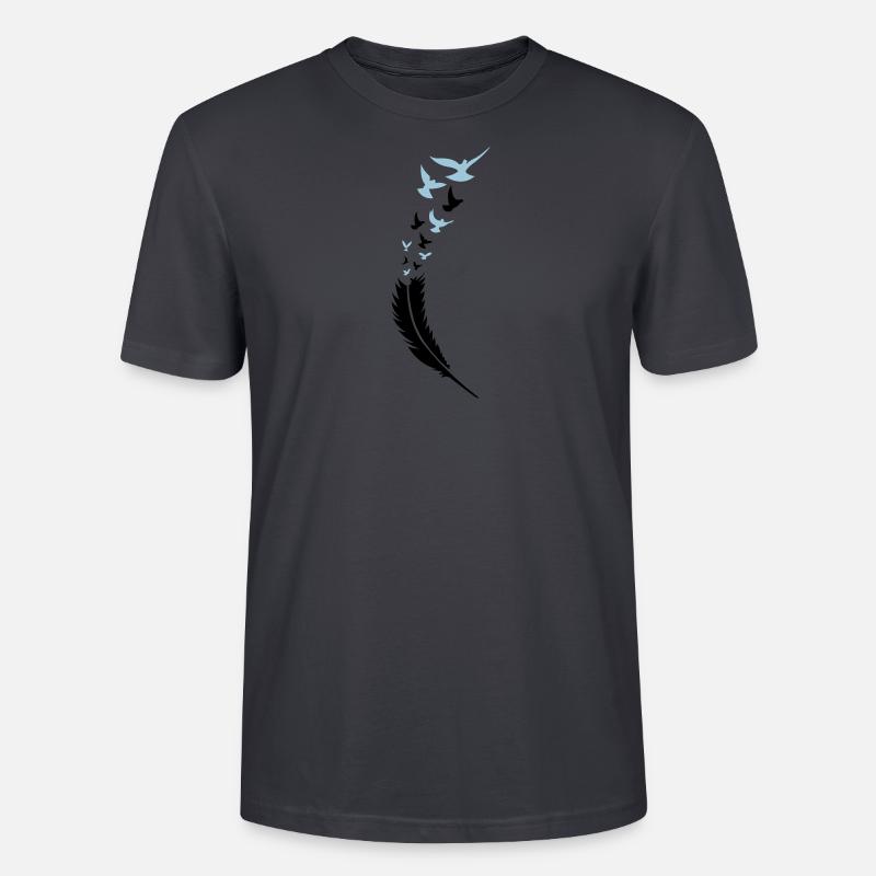 feder voegel fly 2 - Stanley/Stella Unisex Bio-T-Shirt CRAFTER - Dunkles Graublau
