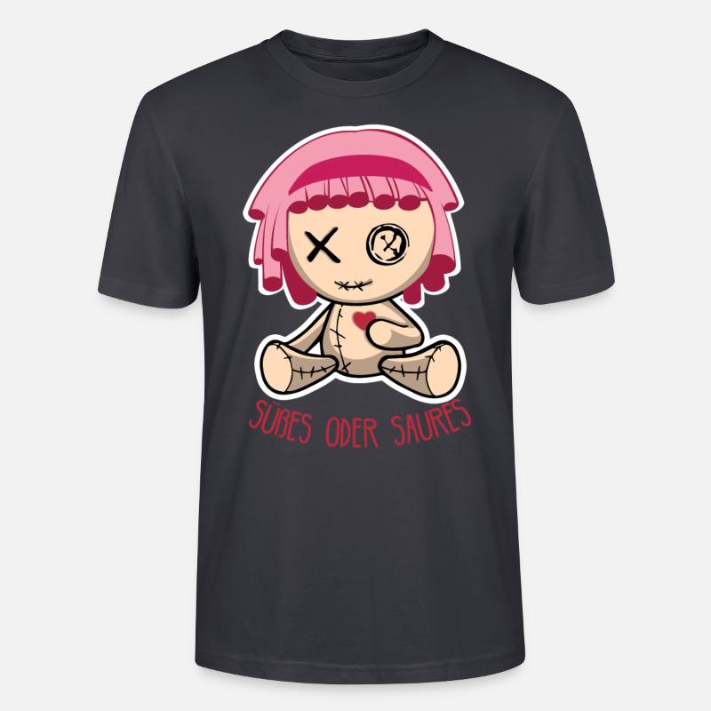 Halloween Puppe - Süßes oder Saures - Stanley/Stella Unisex Bio-T-Shirt CRAFTER - Dunkles Graublau