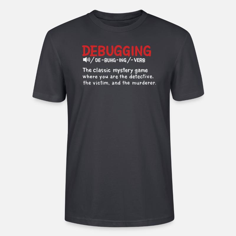 Debugging dictionary styled Definition - Stanley/Stella Unisex Bio-T-Shirt CRAFTER - Dunkles Graublau