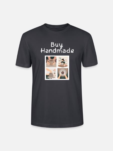 Buy Handmade - Stanley/Stella Unisex Bio-T-Shirt CRAFTER - Dunkles Graublau