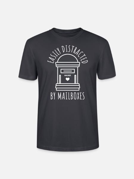 Leicht ablenkbar durch Briefkästen - Stanley/Stella Unisex Bio-T-Shirt CRAFTER - Dunkles Graublau