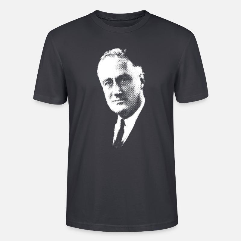 FRANKLIN ROOSEVELT - Stanley/Stella Unisex Bio-T-Shirt CRAFTER - Dunkles Graublau