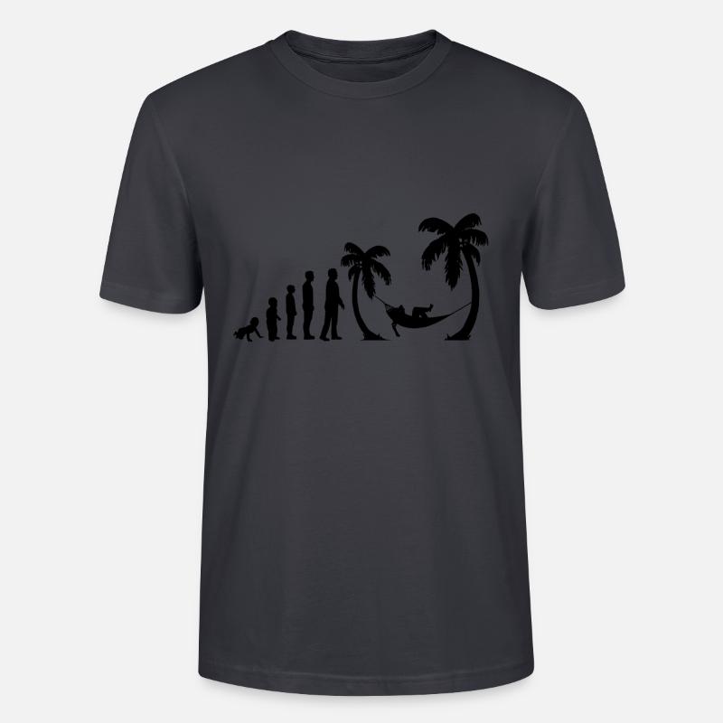 Évolution des vacances - T-shirt bio CRAFTER Stanley Stella Unisexe - bleu gris foncé