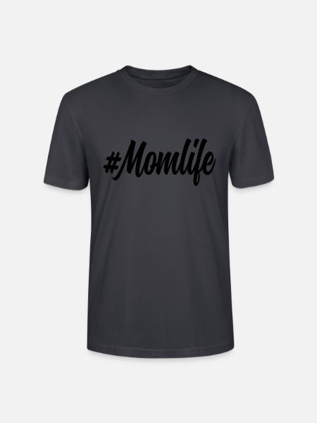 Momlife Mutter Mama Mom - Stanley/Stella Unisex Bio-T-Shirt CRAFTER - Dunkles Graublau