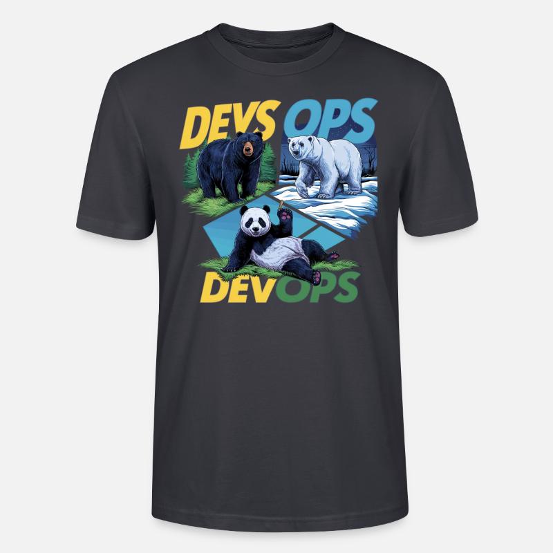 Devops - Stanley/Stella Unisex Bio-T-Shirt CRAFTER - Dunkles Graublau