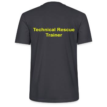 Technical Rescue Trainer - Stanley/Stella Unisex Bio-T-Shirt CRAFTER - Dunkles Graublau - Hinten - Michal (187cm)