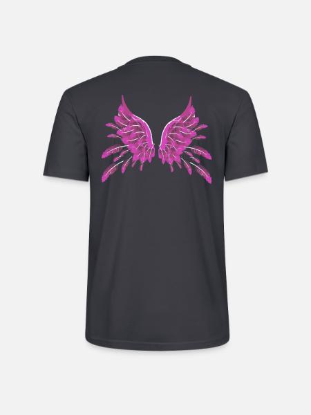 engel,pink,federn,angelwings,Flügel - Stanley/Stella Unisex Bio-T-Shirt CRAFTER - Dunkles Graublau