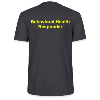 Intervenant en santé comportementale - T-shirt bio CRAFTER Stanley Stella Unisexe - bleu gris foncé - Dos - Michal (187cm)