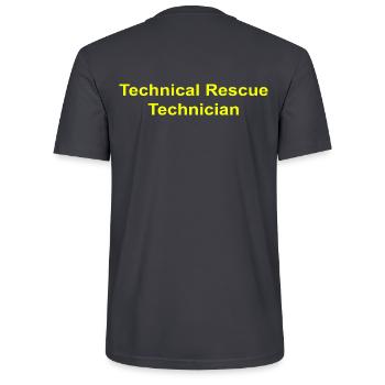 Technical Rescue Technician - Stanley/Stella Unisex Bio-T-Shirt CRAFTER - Dunkles Graublau - Hinten - Michal (187cm)