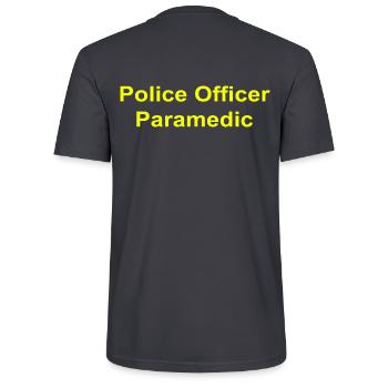 Officier de police paramédical - T-shirt bio CRAFTER Stanley Stella Unisexe - bleu gris foncé - Dos - Michal (187cm)