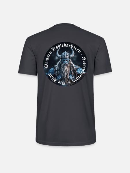 Schalker Botschaft - Der Kohlebarbar - Stanley/Stella Unisex Bio-T-Shirt CRAFTER - Dunkles Graublau