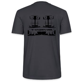 Système sonore Teknival - T-shirt bio CRAFTER Stanley Stella Unisexe - bleu gris foncé - Dos - Michal (187cm)