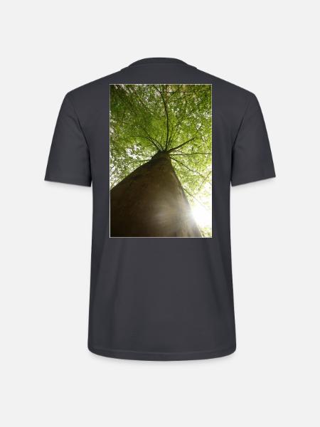 Buche im Frühling in einem niedrigen Winkel - Stanley/Stella Unisex Bio-T-Shirt CRAFTER - Dunkles Graublau