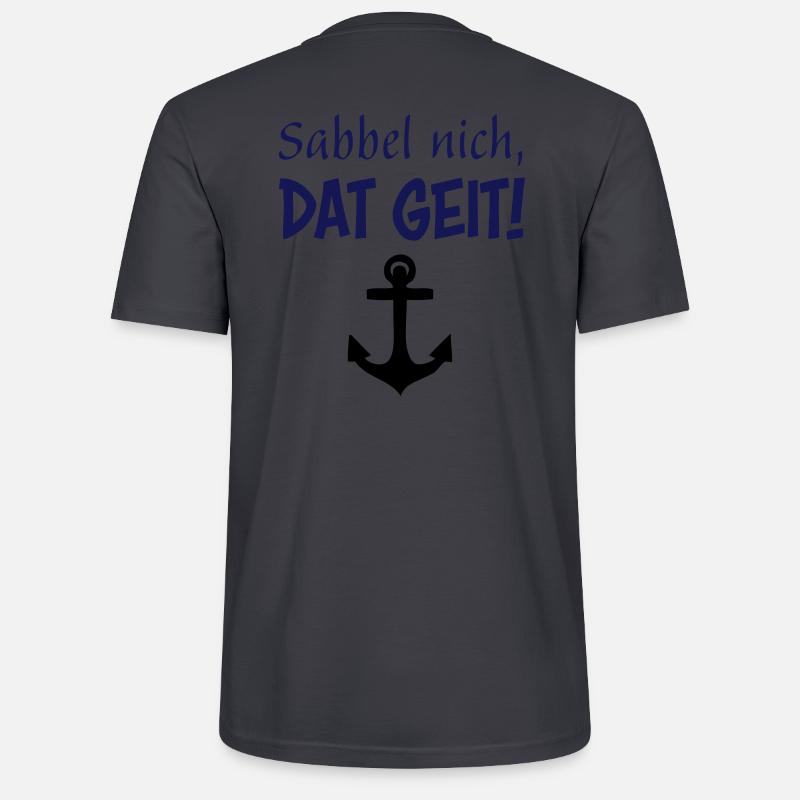 Sabbel nich, dat geit! - Stanley/Stella Unisex Bio-T-Shirt CRAFTER - Dunkles Graublau