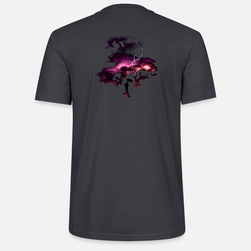 Orage éclair - T-shirt bio CRAFTER Stanley Stella Unisexe - bleu gris foncé