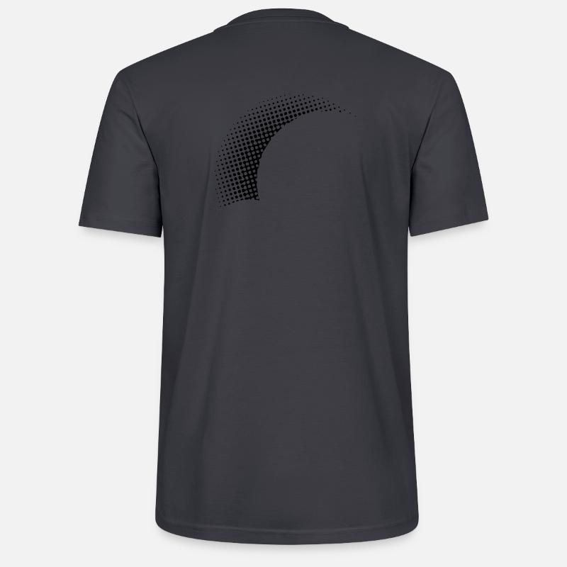 Dotted Half Semicircle Vector Graphic - Stanley/Stella CRAFTER Unisex Organic T-Shirt - India Ink Grey