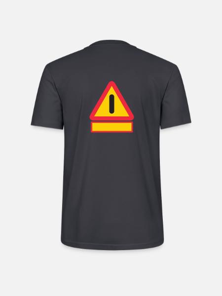 Achtung: Andere Gefahr - mit eigenem Text! Straßenschild 🚧 - Stanley/Stella Unisex Bio-T-Shirt CRAFTER - Dunkles Graublau