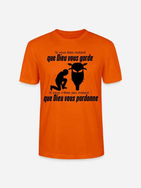 Que Dieu vous pardonne - T-shirt bio CRAFTER Stanley Stella Unisexe - orange profond