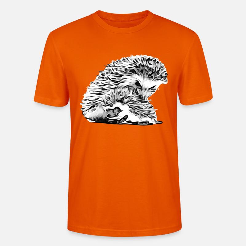 Maman hérisson avec bébé hérisson - T-shirt bio CRAFTER Stanley Stella Unisexe - orange profond