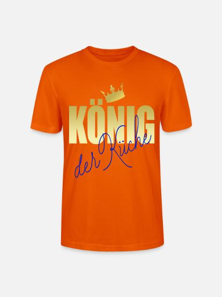 König der Küche - Stanley/Stella Unisex Bio-T-Shirt CRAFTER - Tieforange