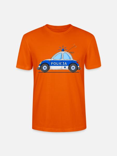 Polizeiauto Policja Blau - Stanley/Stella Unisex Bio-T-Shirt CRAFTER - Tieforange