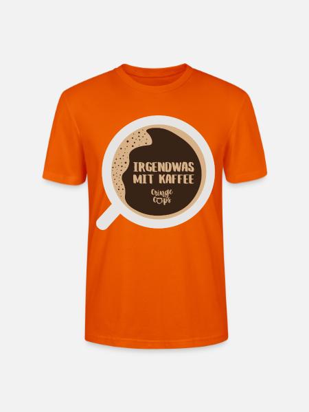 Irgendwas mit Kaffee - Stanley/Stella Unisex Bio-T-Shirt CRAFTER - Tieforange