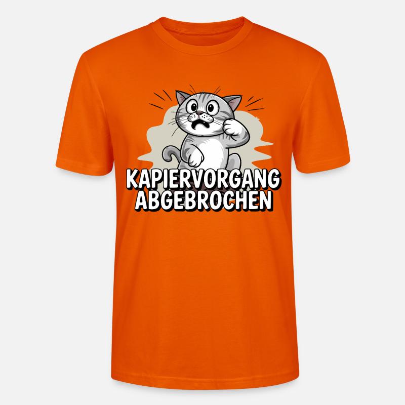 Kapiervorgang abgebrochen – Katze verwirrt - Stanley/Stella Unisex Bio-T-Shirt CRAFTER - Tieforange