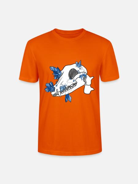 Kristallschädel - Canidae (von Leni Riosa) - Stanley/Stella Unisex Bio-T-Shirt CRAFTER - Tieforange