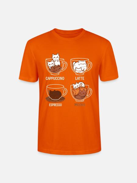 Cattuccino – Kaffeesorten - Stanley/Stella Unisex Bio-T-Shirt CRAFTER - Tieforange