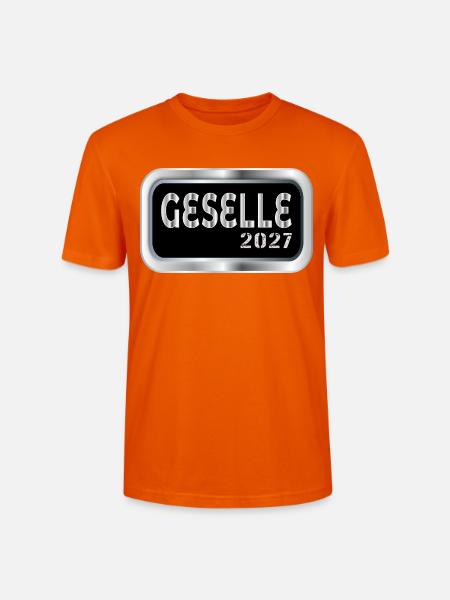 Gesellenprüfung Geselle 2027 - Stanley/Stella Unisex Bio-T-Shirt CRAFTER - Tieforange