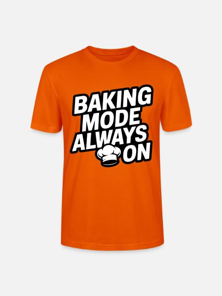 Backmodus Immer An Kochhut Design - Stanley/Stella Unisex Bio-T-Shirt CRAFTER - Tieforange