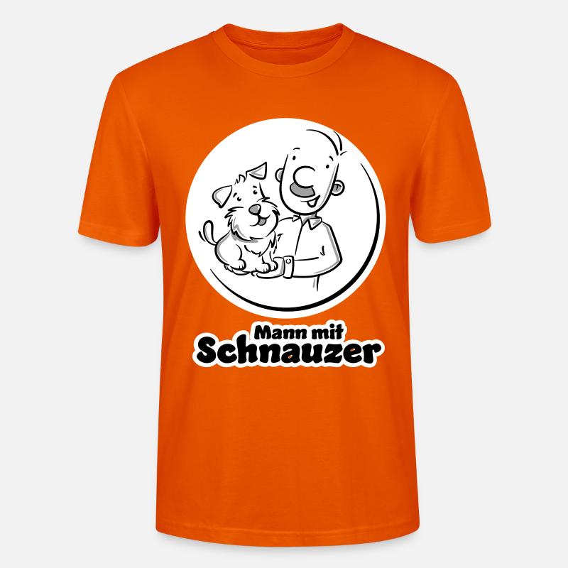 Mann mit Schnauzer (Oberlippenbart) - Stanley/Stella Unisex Bio-T-Shirt CRAFTER - Tieforange
