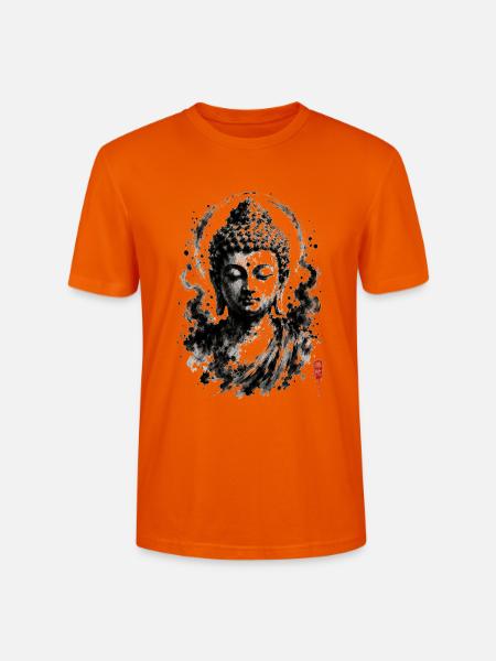 Buddha Ink Portrait Zen - Stanley/Stella Unisex Bio-T-Shirt CRAFTER - Tieforange