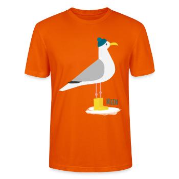 Möwe Bommelmütze MOIN - Stanley/Stella Unisex Bio-T-Shirt CRAFTER - Tieforange - Vorne - Alina (178cm) & Michal (187cm)