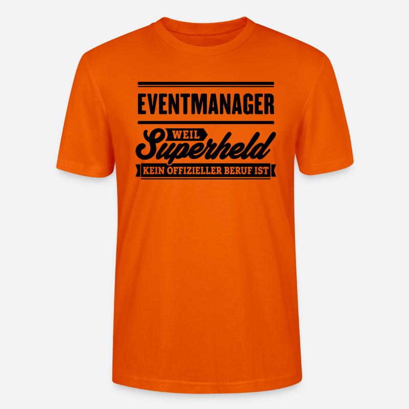 Superheld Eventmanager - Stanley/Stella Unisex Bio-T-Shirt CRAFTER - Tieforange